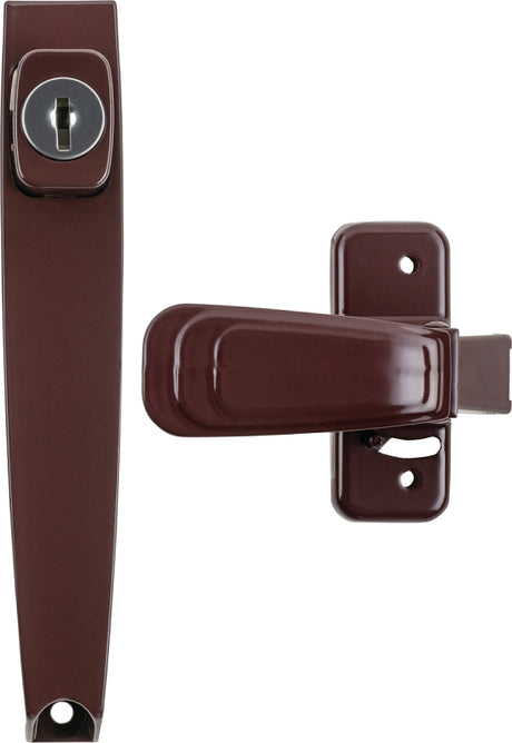 Wright Products VK444-2BN Keyed Pushbutton Handle, Brown