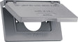 Eaton Wiring Devices S992 Cover, 4-9/16 in L, 2-13/16 in W, Rectangular, Metal, Gray, Powder-Coated