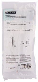 ProSource H61-Z012-PS Light-Duty Door Stop, 3/4" in Dia Base, 3 in Projection, Plastic & Steel, Chrome