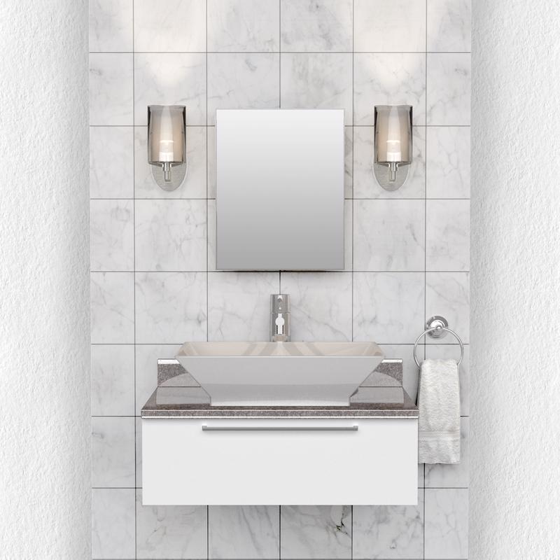 Zenna Home 20-1/8 in. H X 16-1/8 in. W X 3.25 in. D Rectangle Medicine Cabinet