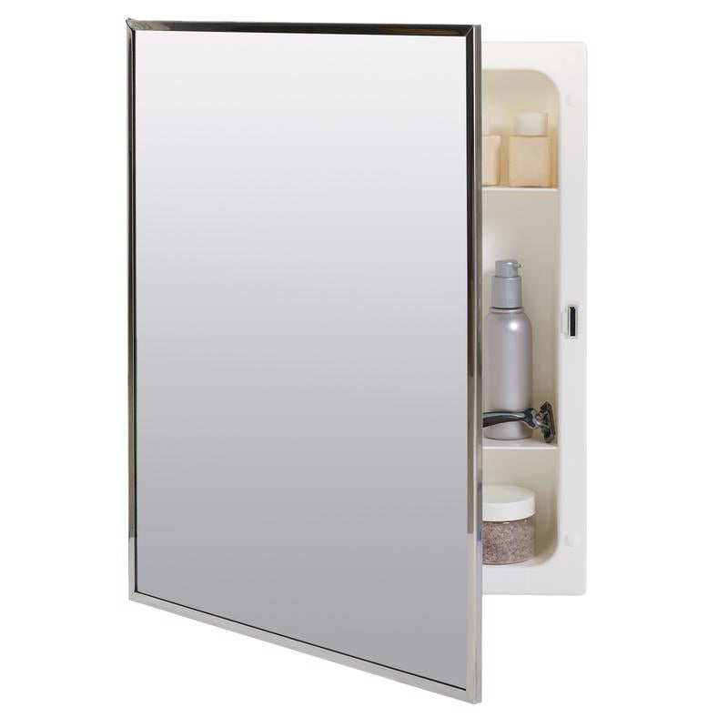 Zenna Home 20-1/8 in. H X 16-1/8 in. W X 3.25 in. D Rectangle Medicine Cabinet