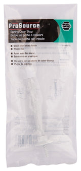 ProSource H61-Z018-PS Light-Duty Door Stop, 3/4" in Dia Base, 3 in Projection, Plastic & Steel, White