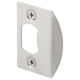 Defender Security E 2456 Door Strike Plate, 2-1/4 in L, Steel, Satin Nickel