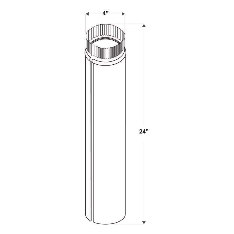 Imperial 4 in. D X 24 in. L Galvanized Steel Furnace Pipe, Pack of 10