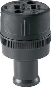 Eaton Wiring Devices 224-BOX Electrical Connector, Straight Blade, 1/4 to 39/64 in, 2-Pole, 15 A, 125 V, Black, 2-Wire, Pack of 10