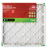 Ace 25 in. W X 25 in. H X 1 in. D Synthetic 8 MERV Pleated Air Filter 1 pk, Pack of 12