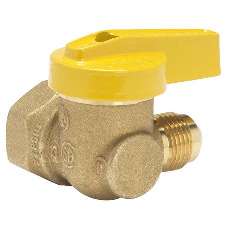 Homewerks 1/2 in. Brass Flare x FIP Ball Valve Quarter-Turn Lever For Gas