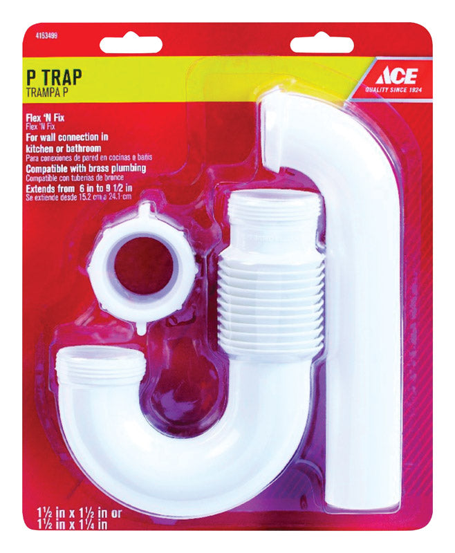 Ace 1-1/2 in. D PVC P-Trap