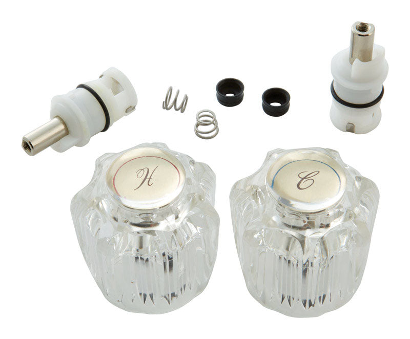Ace For Delta Clear Sink and Tub and Shower Faucet Rebuild Trim Kit