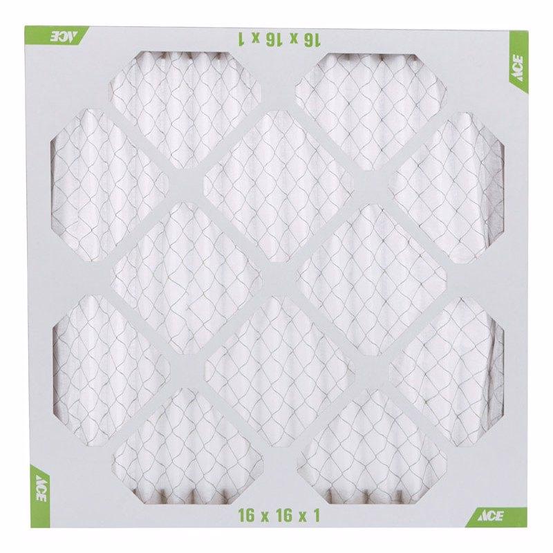 Ace 16 in. W X 16 in. H X 1 in. D Synthetic 8 MERV Pleated Air Filter 1 pk, Pack of 12
