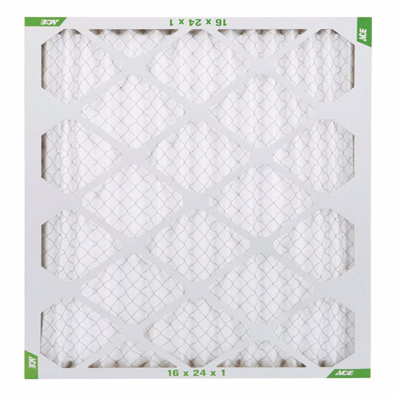 Ace 16 in. W X 24 in. H X 1 in. D Synthetic 8 MERV Pleated Air Filter 1 pk, Pack of 12