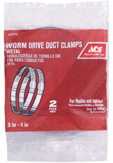 Ace 3 in to 4 in. Worm Drive Clamp Metal, Pack of 10