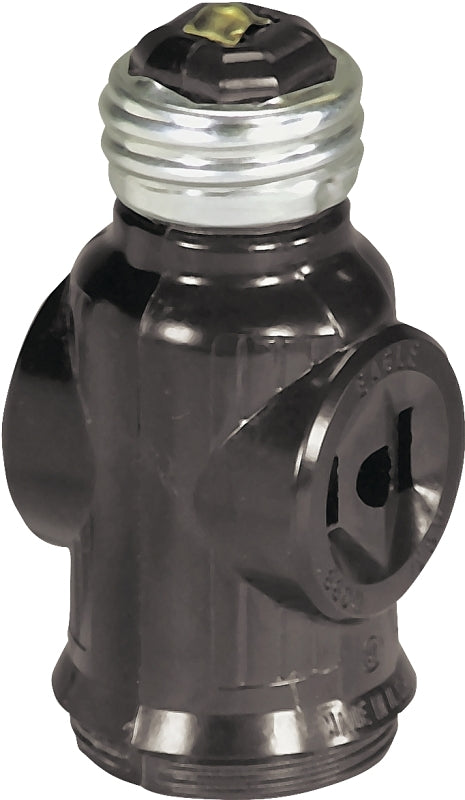 Eaton Wiring Devices 715B-BOX Lamp Holder Adapter, Medium Base, 660 W, Thermoplastic, Brown