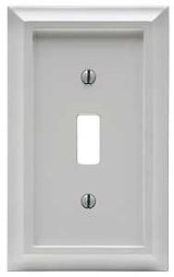 Amerelle 2040TW Wallplate, Decorative, 1-Gang, Wood, White, Pack of 4