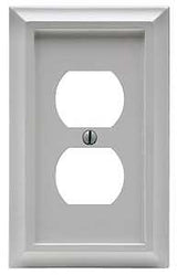 Amerelle Deerfield Series 2040DW Wallplate, Wood, White, Pack of 4