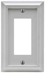 Amerelle Deerfield Series 2040RW Wallplate, 1-Gang, Wood, White, Pack of 4