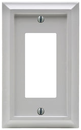 Amerelle Deerfield Series 2040RW Wallplate, 1-Gang, Wood, White, Pack of 4