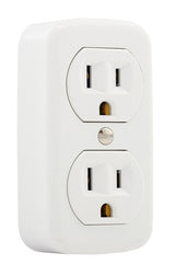 Eaton 78W-BOX Duplex Receptacle, 2-Pole, 15 A, 125 V, NEMA: NEMA 5-15R, White
