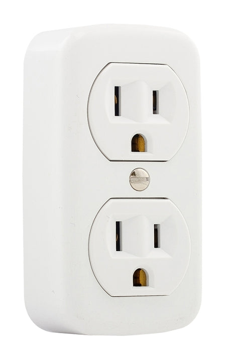 Eaton 78W-BOX Duplex Receptacle, 2-Pole, 15 A, 125 V, NEMA: NEMA 5-15R, White