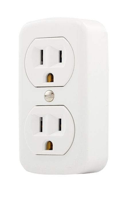Eaton 78W-BOX Duplex Receptacle, 2-Pole, 15 A, 125 V, NEMA: NEMA 5-15R, White