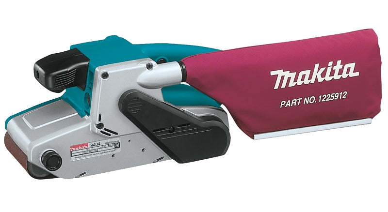 Makita 9404 Belt Sander with Variable Speed, 8.8 A, 24 in L x 4 in W Belt, Abrasive Belt, D-Handle Handle