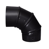 Imperial 3 in. D X 3 in. D Adjustable 90 deg Galvanized Steel Stove Pipe Elbow, Pack of 4