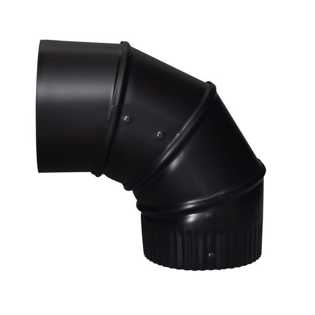 Imperial 3 in. D X 3 in. D Adjustable 90 deg Galvanized Steel Stove Pipe Elbow, Pack of 4