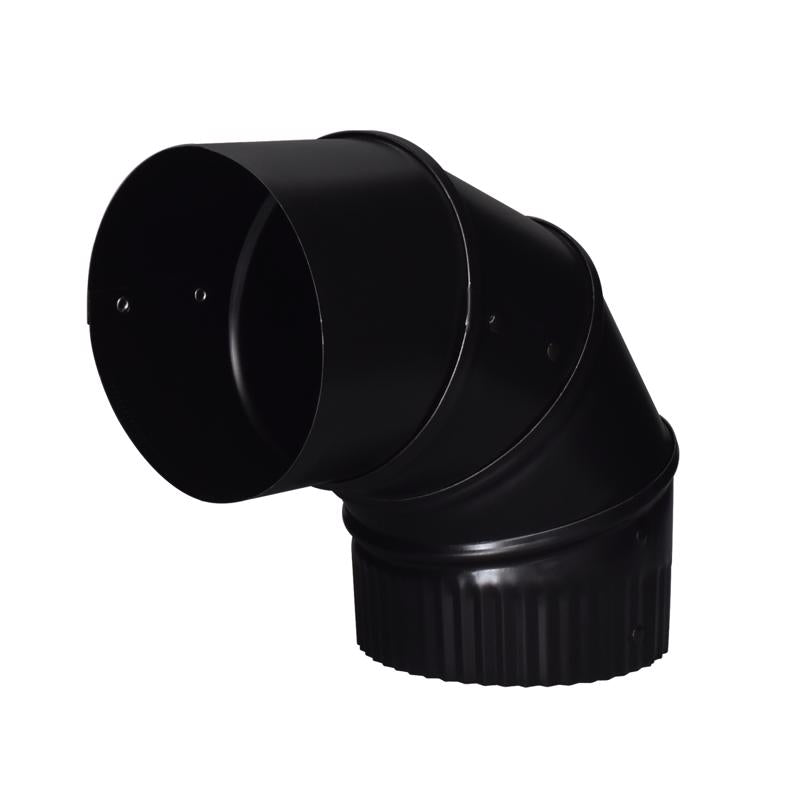 Imperial 3 in. D X 3 in. D Adjustable 90 deg Galvanized Steel Stove Pipe Elbow, Pack of 4