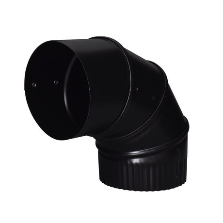 Imperial 4 in. D X 4 in. D Adjustable 90 deg Galvanized Steel Stove Pipe Elbow, Pack of 4