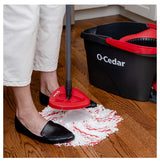 O-Cedar EasyWring 170500 Deep Clean Mop Head Refill, Microfiber, Red/White