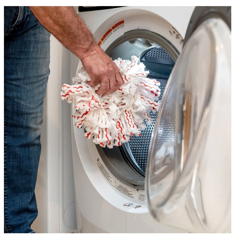 O-Cedar EasyWring 170500 Deep Clean Mop Head Refill, Microfiber, Red/White