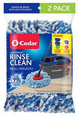 O-Cedar EasyWring RinseClean Series 172092 Spin Mop Refill, Microfiber, Blue/White