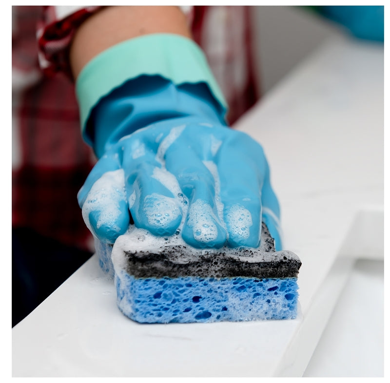 O-Cedar Scrunge 148377 Heavy-Duty Sponge, 7-1/2 in L, 5 in W, Blue