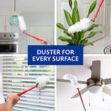 O-Cedar Flex & Catch 172148 Dusting Kit, Polyester Head, Plastic Handle, 3 ft L Handle