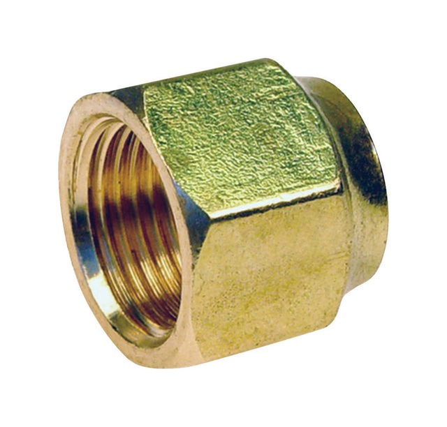 JMF Company 5/8 in. Flare X 3/8 in. D CTS Brass Forged Flare Nut, Pack of 5