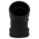 Charlotte Pipe 1-1/2 in. Hub X 1-1/2 in. D Hub ABS 45 Degree Elbow