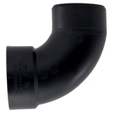 Charlotte Pipe 3 in. Hub X 3 in. D Spigot ABS 90 Degree Elbow