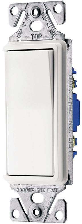 Eaton Wiring Devices 7500 Series C7511W-SP-L Rocker Switch, 15 A, 120/277 V, Lead Wire Terminal