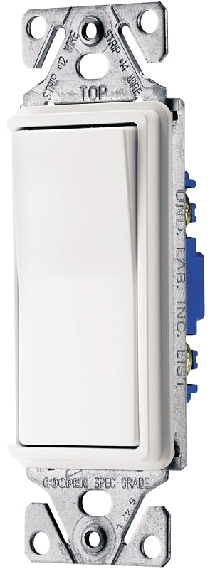 Eaton Wiring Devices 7500 Series C7511W-SP-L Rocker Switch, 15 A, 120/277 V, Lead Wire Terminal