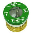 Bussmann T Series T-30 Plug Fuse, 30 A, 125 V, 10 kA Interrupt, Plastic Body, T, Heavy-Duty, Time Delay Fuse