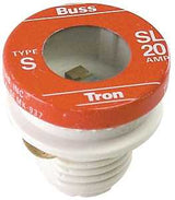 Bussmann SL-20 Plug Fuse, 20 A, 125 V, 10 kA Interrupt, Time Delay Fuse, Low Voltage