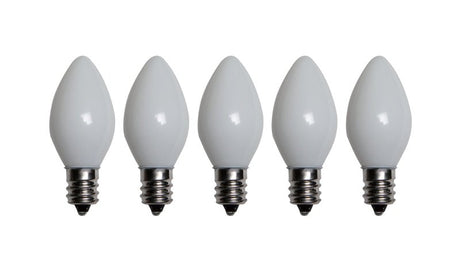 Santas Forest 25781 LED Filament Retro Replacement Bulb, Opaque, C7, White