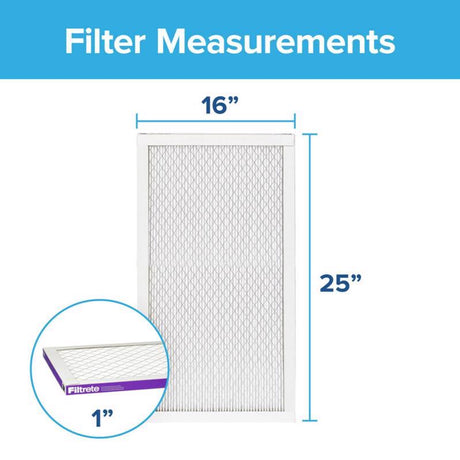 Filtrete 16 in. W X 25 in. H X 1 in. 1500 MPR Pleated Allergen Air Filter 1 pk, Pack of 4