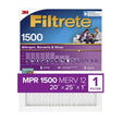 Filtrete 20 in. W X 25 in. H X 1 in. 1500 MPR Pleated Allergen Air Filter 1 pk, Pack of 4