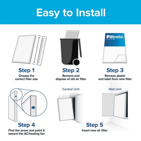 Filtrete 20 in. W X 25 in. H X 1 in. 1500 MPR Pleated Allergen Air Filter 1 pk, Pack of 4