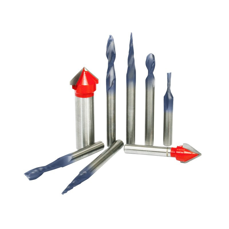Freud 87-108 Signmaking CNC Router Bit Set, 8-Cutter