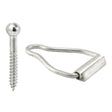 Prime-Line PL 14658 Spline Channel Bail Latch, Aluminum, Mill, Silver