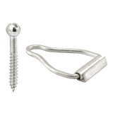 Prime-Line PL 14658 Spline Channel Bail Latch, Aluminum, Mill, Silver