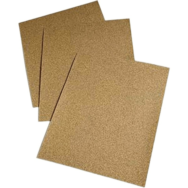 3M 88591NA Sandpaper, 11 in L, 9 in W, Coarse, 60 Grit, Aluminum Oxide Abrasive, Paper Backing, Pack of 25