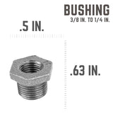 STZ Industries 3/4 in. MIP each X 1/4 in. D FIP Black Malleable Iron Hex Bushing